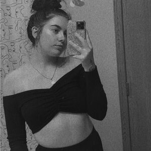 Off the shoulder black crop top